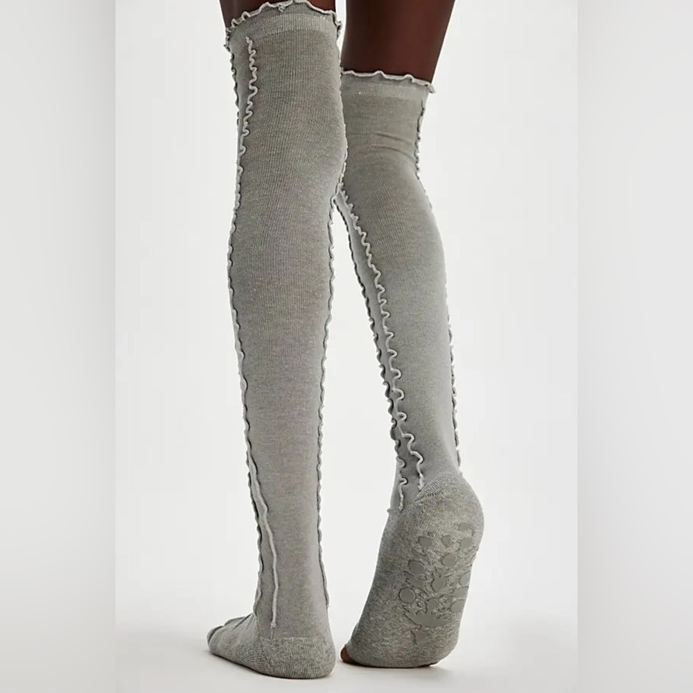 Free People Ruffle Over-the-knee Socks - Picture 2 of 4